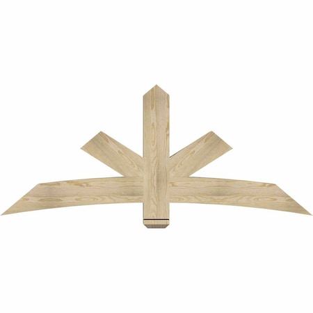 Ekena Millwork Alberta Rough Sawn Timber Gable Bracket, Douglas Fir, 72"W x 30"H x 6"D x 6"F, 10/12 Pitch GBW072X30X0606ALB00RDF
